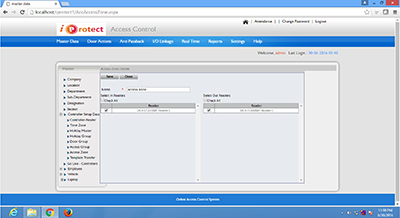 iProtect Controller Setup  Masters Update Access Zone